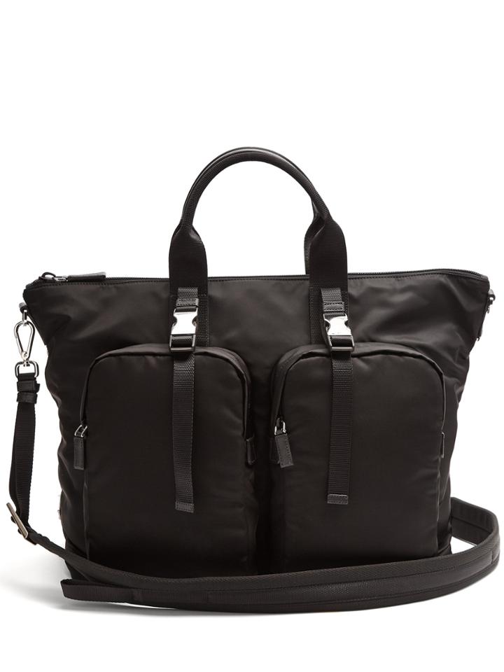 Prada Double Pocket Nylon Holdall