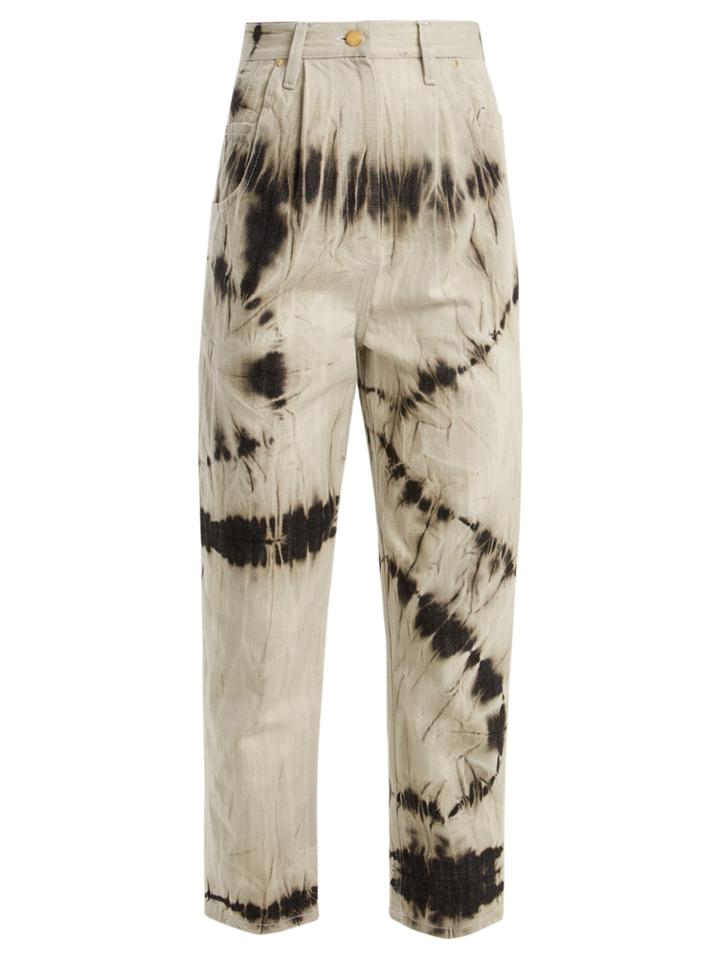 Hillier Bartley Bleached High-rise Tapered-leg Jeans