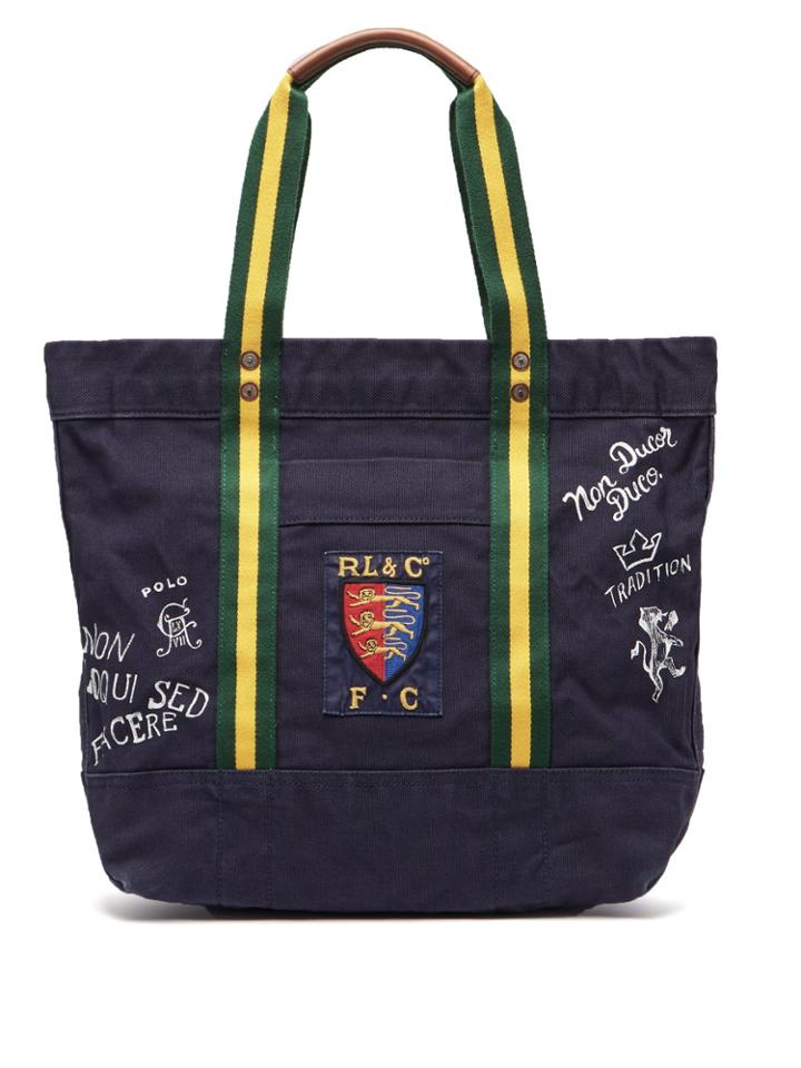 Polo Ralph Lauren Crest Cotton-canvas Tote Bag