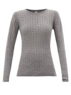 Totme - Cable-knit Wool Sweater - Womens - Grey