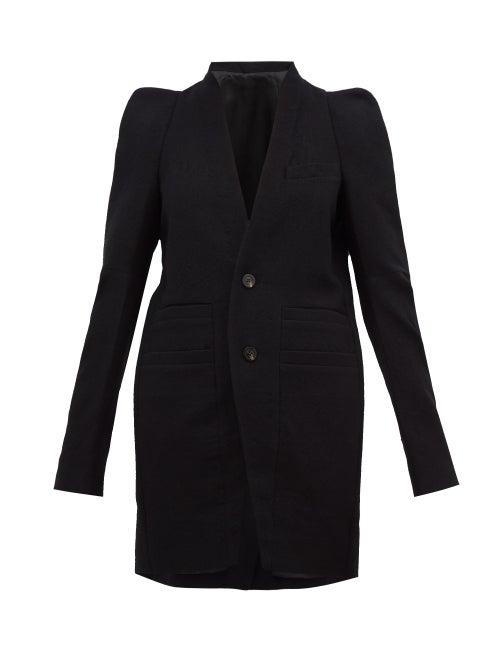 Matchesfashion.com Rick Owens - Zionic Single Breasted Wool Blazer - Womens - Black