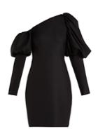 Osman Gaelle One-shoulder Twill Dress