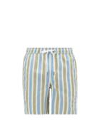 Matchesfashion.com Onia - Charles 7 Striped Swim Shorts - Mens - Green Multi