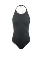 Matchesfashion.com Eres - Bagl Necklace Halterneck Swimsuit - Womens - Grey