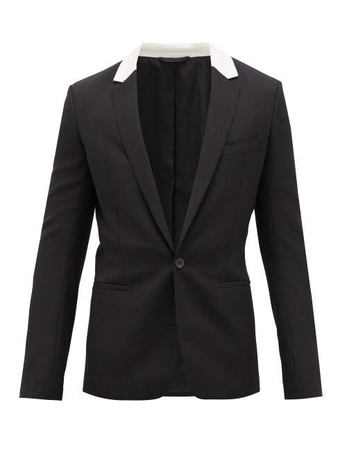 Matchesfashion.com Haider Ackermann - Cummerbund Silk-collar Wool-twill Blazer - Mens - Black