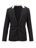 Matchesfashion.com Haider Ackermann - Cummerbund Silk-collar Wool-twill Blazer - Mens - Black