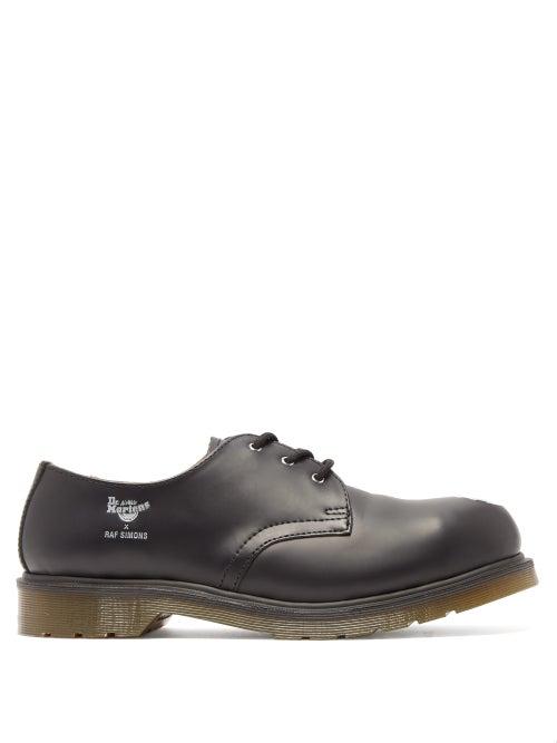 Matchesfashion.com Raf Simons - X Dr. Martens Keaton Leather Derby Shoes - Mens - Black