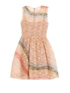 Redvalentino Rainbow Lace Sleeveless Dress