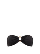 Matchesfashion.com Reina Olga - Hutton Gathered-ring Bandeau Bikini Top - Womens - Black