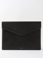 Smythson - Panama Leather Pouch - Mens - Black