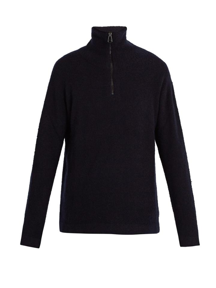 Burberry Zipped Cashmere Knitted Sweater