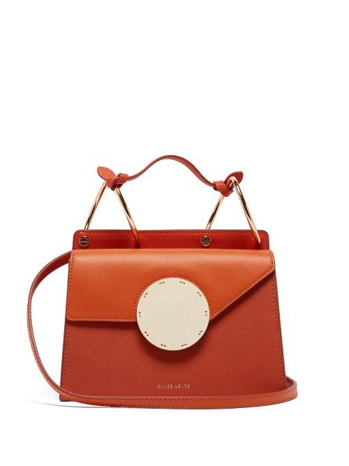 Matchesfashion.com Danse Lente - Phoebe Bis Leather Shoulder Bag - Womens - Orange Multi