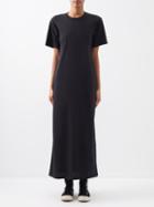 Raey - Recycled-yarn Relaxed-fit Jersey T-shirt Dress - Womens - Black