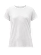 Ladies Lingerie Derek Rose - Lara Round-neck Micromodal-blend Pyjama T-shirt - Womens - White