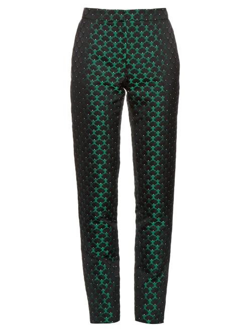 Mary Katrantzou Agate High-rise Jacquard Trousers