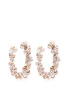 Matchesfashion.com Rebecca De Ravenel - Olympia Shell And Gold Plated Hoop Earrings - Womens - Brown Multi