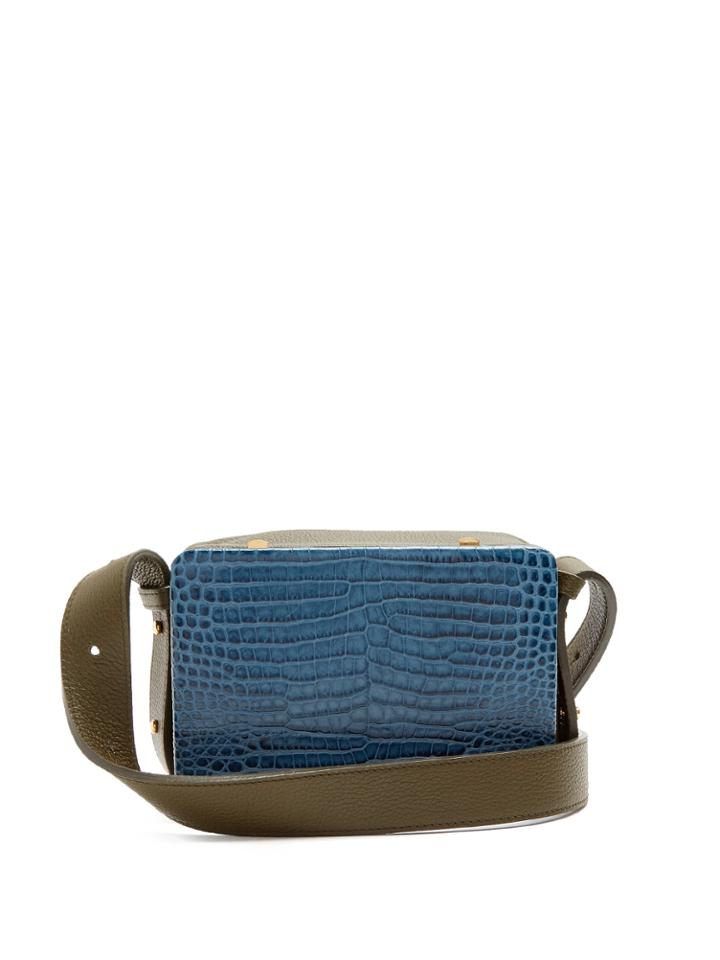 Lutz Morris Maya Small Crocodile-effect Leather Cross-body Bag