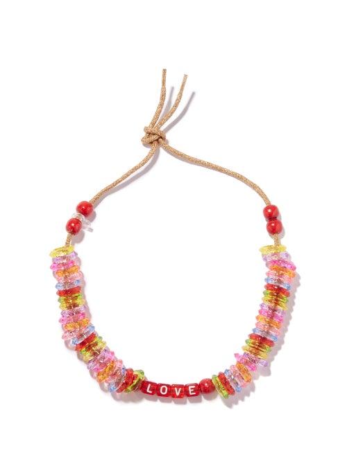 Lauren Rubinski - Love Bead And Lurex Necklace - Womens - Multi