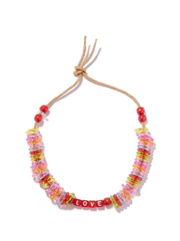 Lauren Rubinski - Love Bead And Lurex Necklace - Womens - Multi