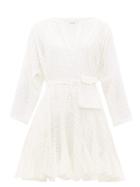 Matchesfashion.com Rhode - Ryan Waist-pouch Broderie-anglaise Mini Dress - Womens - White