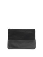 Matchesfashion.com Ami - Canvas And Leather Pouch - Mens - Black
