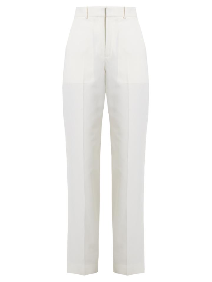 Chloé Straight-leg Wool And Cotton-blend Twill Trousers