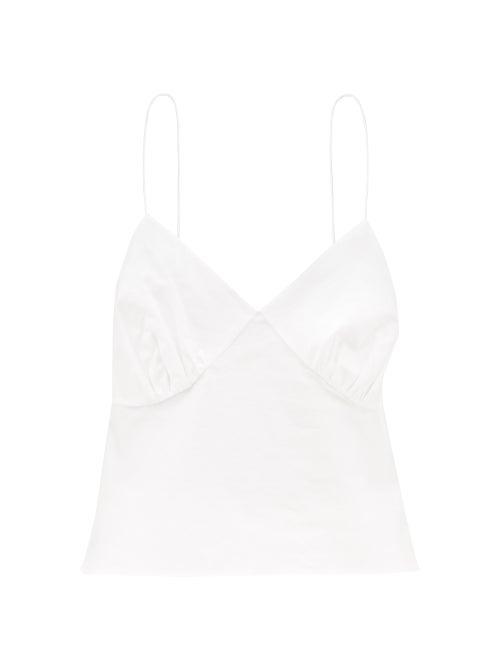 Khaite - Lilo Low-back Cotton-twill Cami Top - Womens - White
