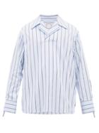 Matchesfashion.com Wooyoungmi - Striped Cotton Blend Poplin Shirt - Mens - Blue Multi