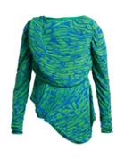 Matchesfashion.com Preen By Thornton Bregazzi - Valerie Abstract Print Draped Top - Womens - Blue Multi