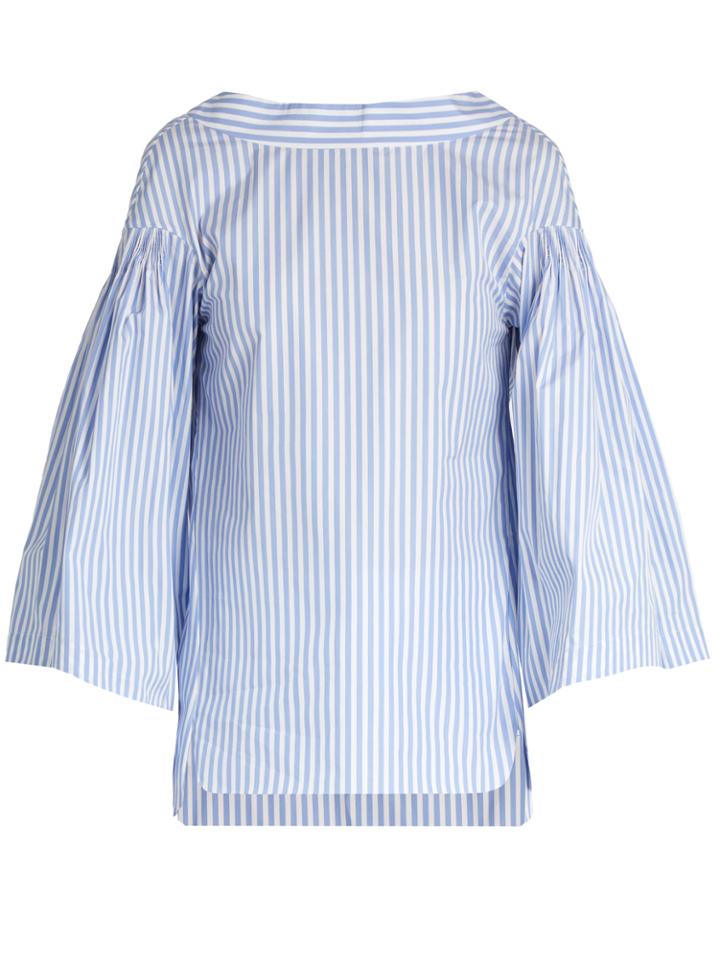 Teija V-back Striped Cotton Top