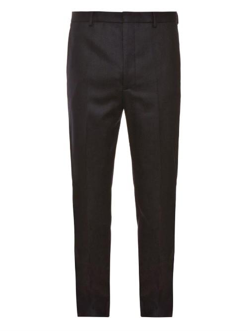 Lanvin Navy Slim-leg Wool Trousers