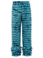 Matchesfashion.com Muzungu Sisters - Talitha Shibori-print Linen Cropped Trousers - Womens - Blue Print