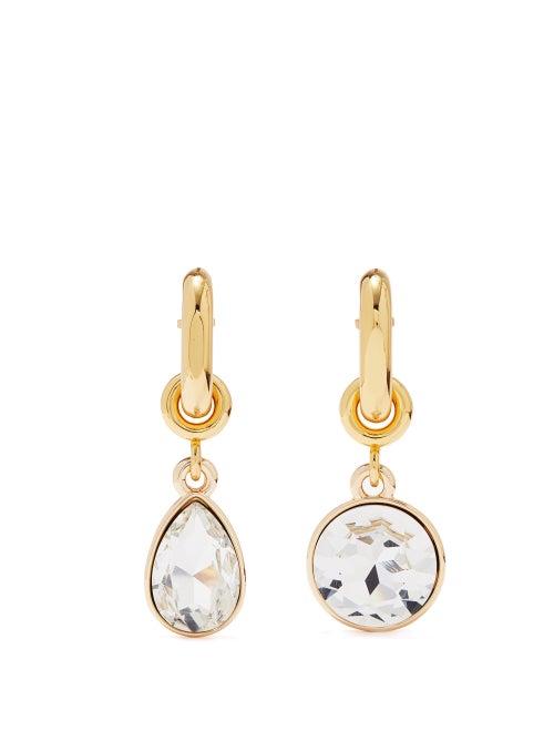 Paco Rabanne - Xl-link Crystal-drop Earrings - Womens - Gold
