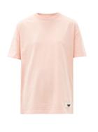 Matchesfashion.com Acne Studios - Elice Inverse Logo-tab Cotton T-shirt - Womens - Light Pink