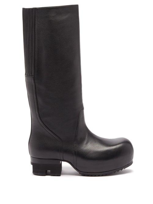Rick Owens - Ballast Leather Knee-high Boots - Mens - Black