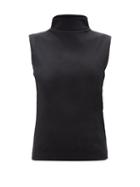 Jil Sander - Crinkle-effect Cotton-jersey Sleeveless Top - Womens - Black