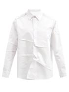 Matchesfashion.com Bianca Saunders - Creased-effect Cotton-poplin Shirt - Mens - White