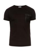 Tomas Maier Leatherette-patch Cotton T-shirt