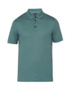 Matchesfashion.com Giorgio Armani - Fine Knit Virgin Wool Polo Shirt - Mens - Blue
