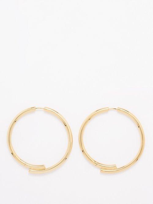 Otiumberg - Chaos Large 14kt Gold-vermeil Hoop Earrings - Womens - Yellow Gold