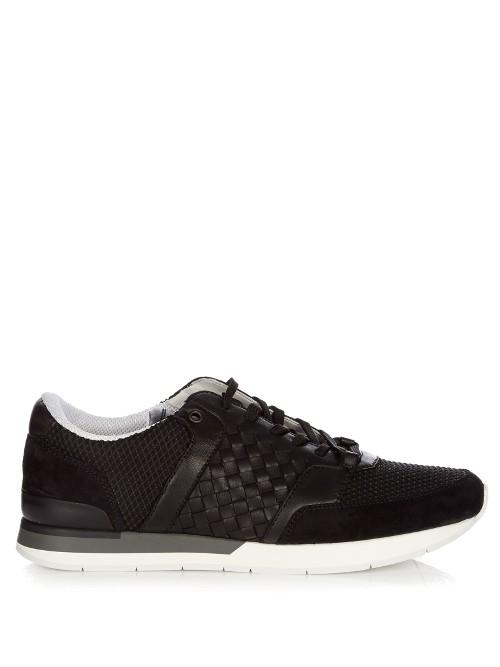 Bottega Veneta Intrecciato Low-top Leather And Suede Trainers