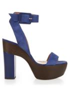 Alexa Wagner Suede And Leather Platform Sandals