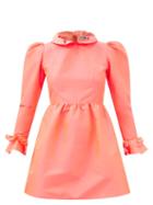 Batsheva - Ruffle-edge Taffeta Mini Dress - Womens - Pink