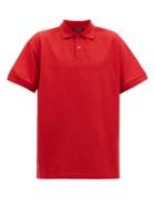 Matchesfashion.com Balenciaga - Logo Embroidered Cotton Piqu Polo Shirt - Mens - Red