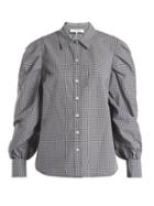 Matchesfashion.com Frame - Gingham Cotton Blouse - Womens - Black White