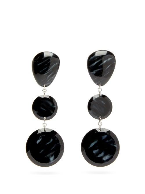 Matchesfashion.com Isabel Marant - Carved-resin Drop Earrings - Womens - Black