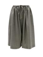 Matchesfashion.com Loewe - Drawstring Wool Culotte Trousers - Womens - Grey