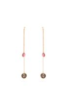 Dubini Alexander The Great Garnet, Silver & Gold Earrings