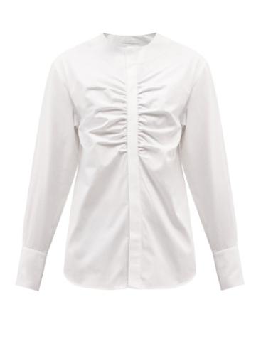 Bianca Saunders - Lesser Gathered Cotton-poplin Shirt - Mens - White