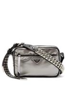 Matchesfashion.com Prada - New Vela Nylon Cross Body Bag - Womens - Silver